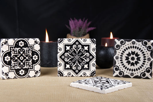 Moroccan Coasters | Talavera Tile | Unique Coasters | Geometric Coasters | Gift For Mom | Floral Coaster